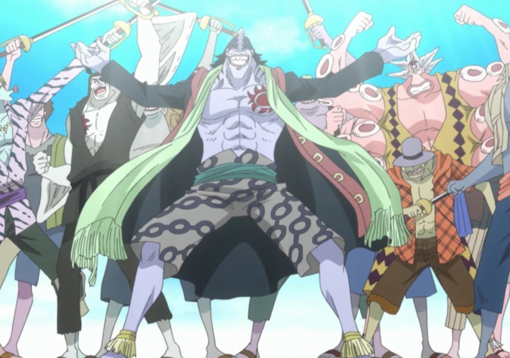 Poster da saga Ilha dos Homens-Peixe do anime One Piece